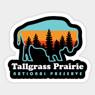 Tallgrass Prairie National Preserve Bison Kansas Sticker